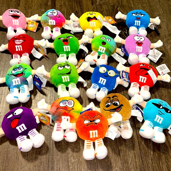 💎Rare find! BNWT- 1998 M&M’s Minis Swarmees Plush. Nerdy blue - Picture 3 of 4